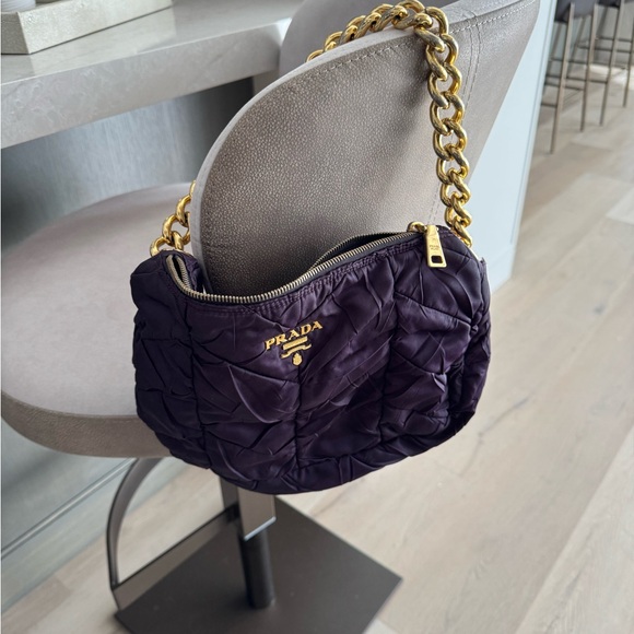 Prada nylon eggplant shoulder bag - Picture 3 of 8
